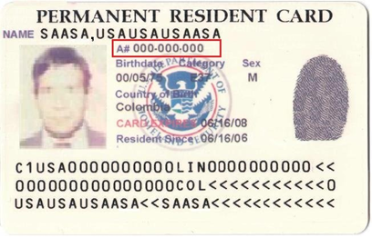Permanent Resident Card pre-2010